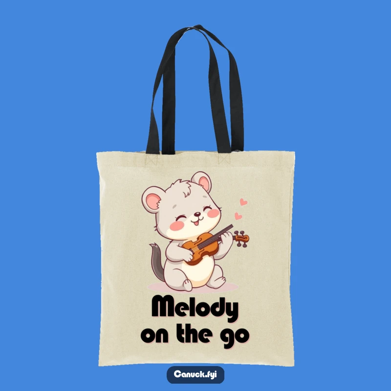 Funny Joyful Fiddle Animal Tote Bag: Hilarious Music Carry-All Gift